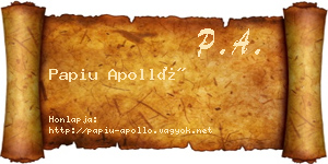 Papiu Apolló névjegykártya
